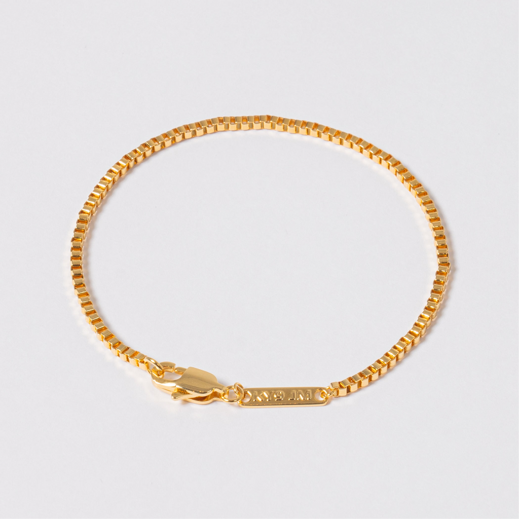Box Chain Bracelet 2mm (Gold) – KY9 JM Box Chain Bracelet 2mm (Gold) – KY9 JM