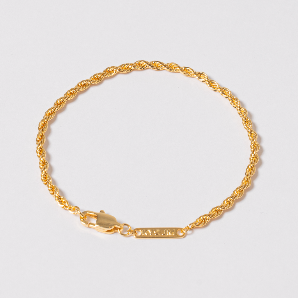 Rope Bracelet 3mm (Gold) – KY9 JM