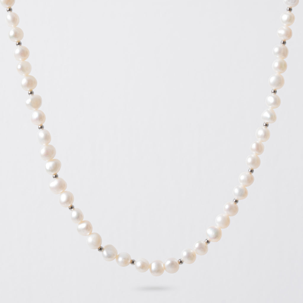 Real Pearl Necklace (Silver) – KY9 JM