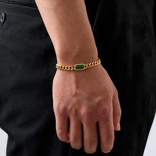 Malachite Kaname Bracelet (Gold)