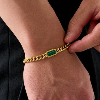 Malachite Kaname Bracelet (Gold)