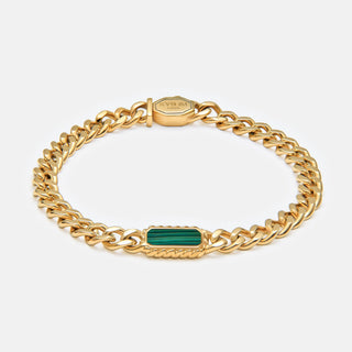 Malachite Kaname Bracelet (Gold)