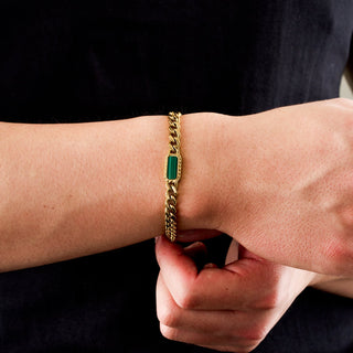Malachite Kaname Bracelet (Gold)