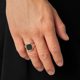 Bloodstone Signet Ring (Silver)