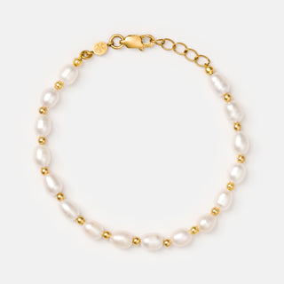 Rice Pearl Bracelet (Gold)