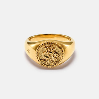 St.Christopher Signet Ring (Gold)