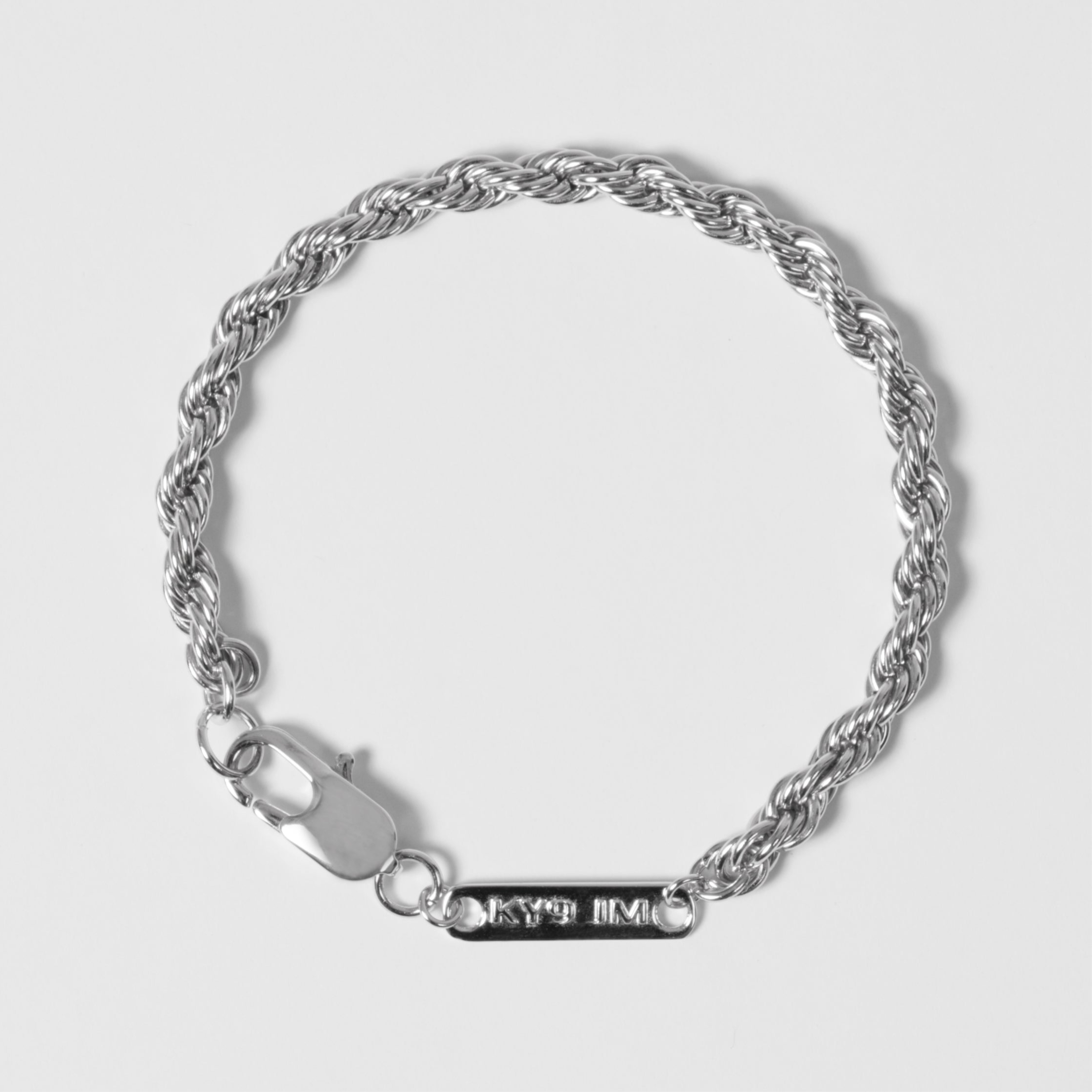 Rope Bracelet 5mm (Silver) – KY9 JM Rope Bracelet 5mm (Silver) – KY9 JM