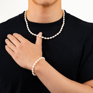 Rice Pearl Bracelet (Gold)