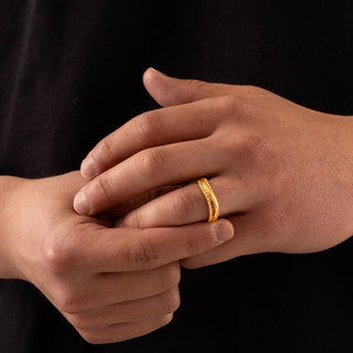 Rope Trinity Ring 5mm (Gold)