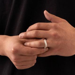 Rope Trinity Ring 5mm (Silver)