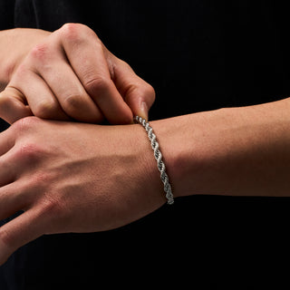 Rope Bracelet 5mm (Silver)