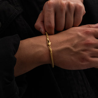 Wheat Bracelet 3mm (Gold)