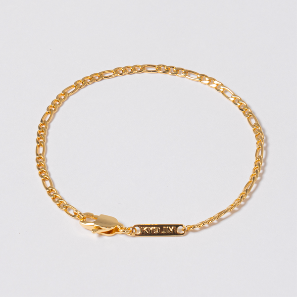 Figaro Bracelet 3mm (Gold) – KY9 JM