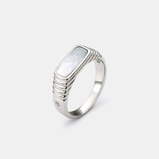 Mother of Pearl Bar Ring (Silver)
