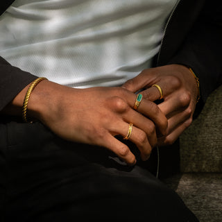 Rope Trinity Ring 5mm (Gold)
