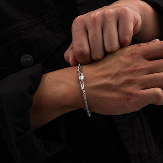Wheat Bracelet 3mm (Silver)