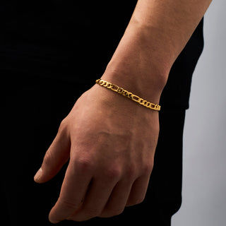 Figaro Bracelet 5mm (Gold)