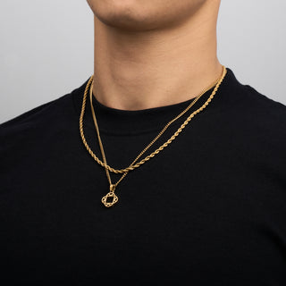 Pendant × Chain (Gold)