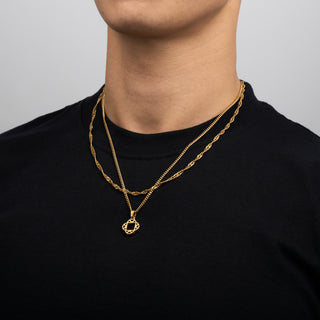 Pendant × Chain (Gold)