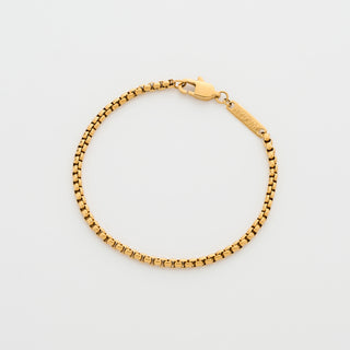 Round Box Bracelet 3mm (Gold)