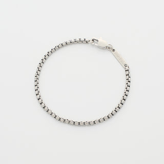 Round Box Bracelet 3mm (Silver)