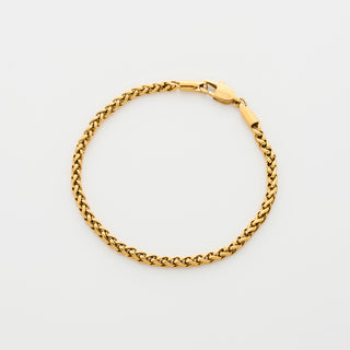 Wheat Bracelet 3mm (Gold)