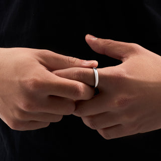 Rope Inner Band Ring 3.5mm (Silver)