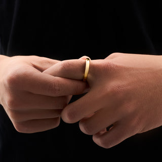 Rope Inner Band Ring 3.5mm (Gold)