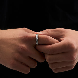 Rope Band Ring 5mm (Silver)