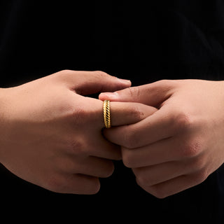 Rope Band Ring 5mm (Gold)