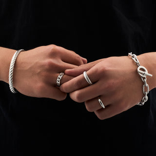 Rope Band Ring 5mm (Silver)