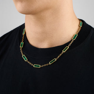 Malachite Barlink Necklace (Gold)
