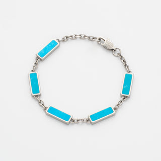 Turquoise Barlink Bracelet (Silver)