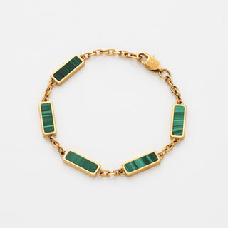 Malachite Barlink Bracelet (Gold)