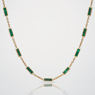 Malachite Barlink Necklace (Gold)
