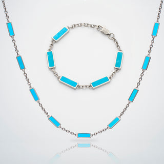 Turquoise Barlink Set (Silver)