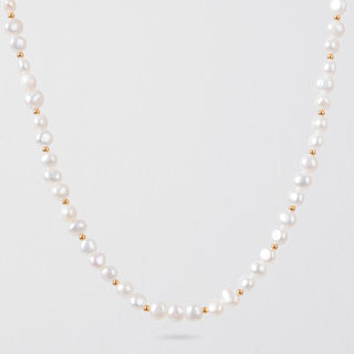 Real Pearl Necklace (Gold)