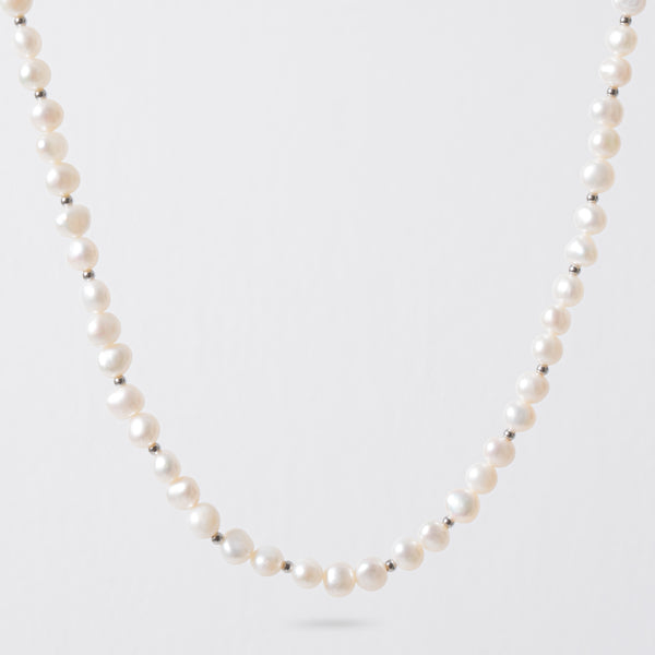 Real Pearl Necklace (Silver) – KY9 JM