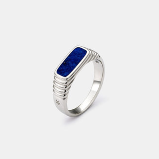 Lapis Lazuli Bar Ring (Silver)